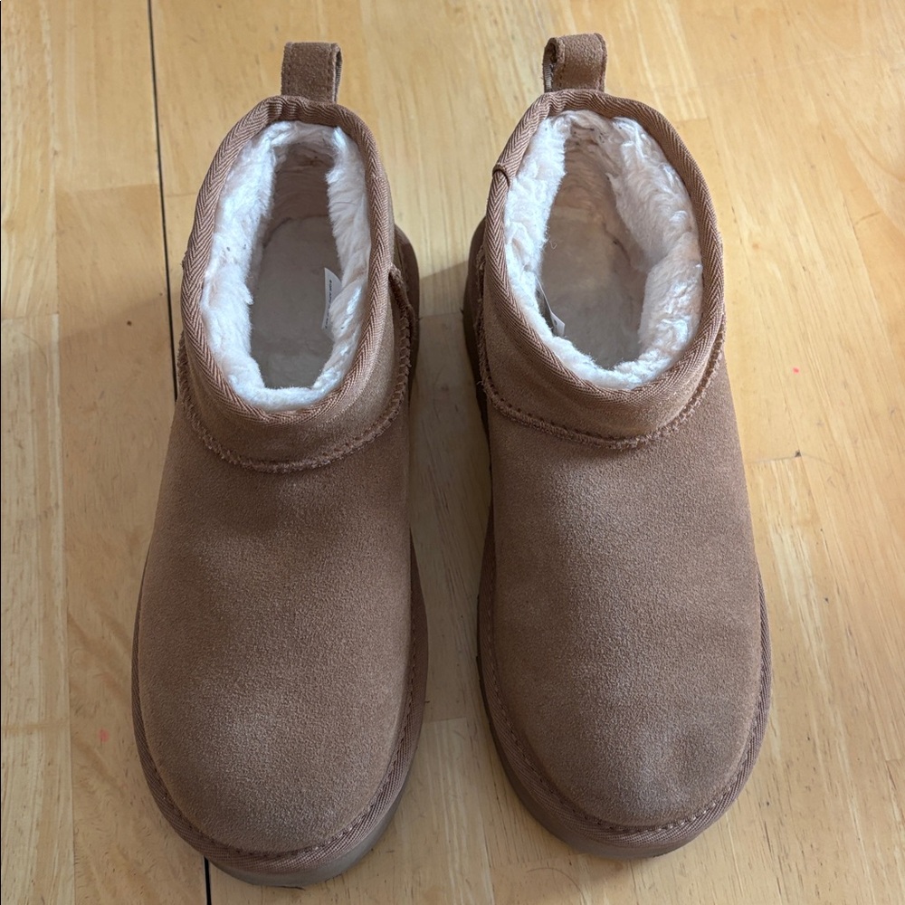 UGG Women's Tan Ankle Booties - Picture 2 of 6